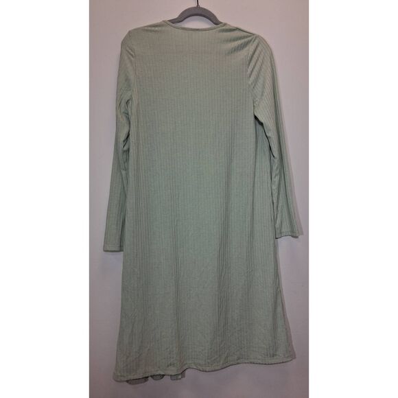 Womens large mint sage spruce green cardigan sweater duster long - Picture 6 of 11